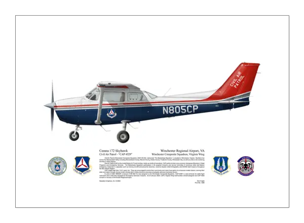 Cessna 172 Skyhawk Civil Air Patrol – “CAP 4529”, Winchester Composite ...